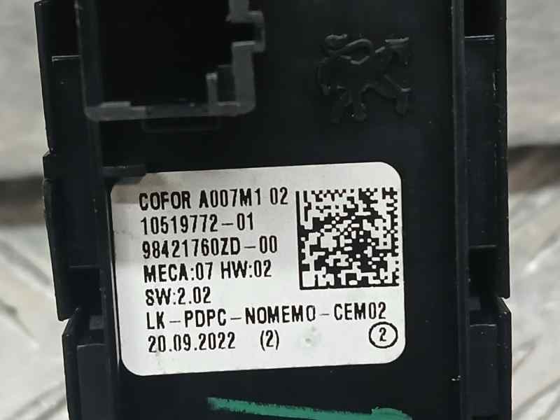 Recambio de mando elevalunas delantero izquierdo para peugeot 208 (p2) active pack referencia OEM IAM 98421760ZD  C/MANDO RETROV