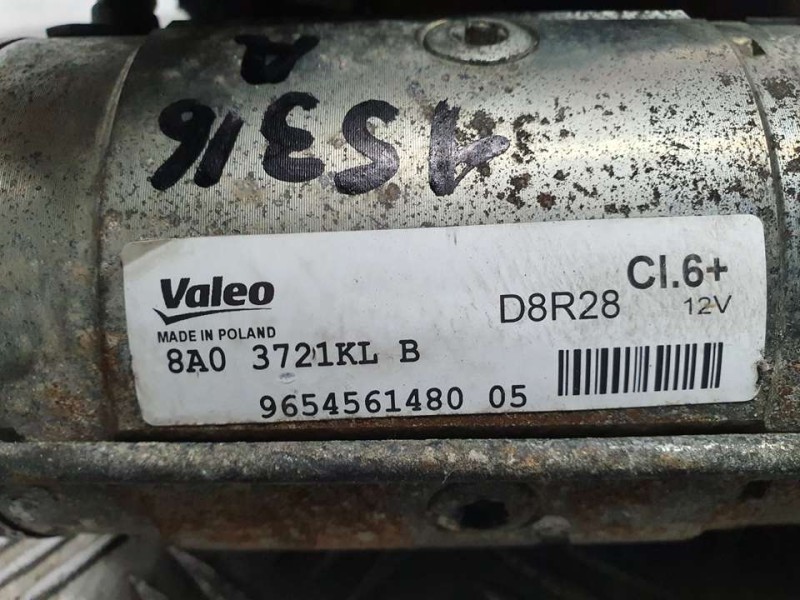 Recambio de motor arranque para peugeot 308 gt referencia OEM IAM 9654561480 D8R28 VALEO
