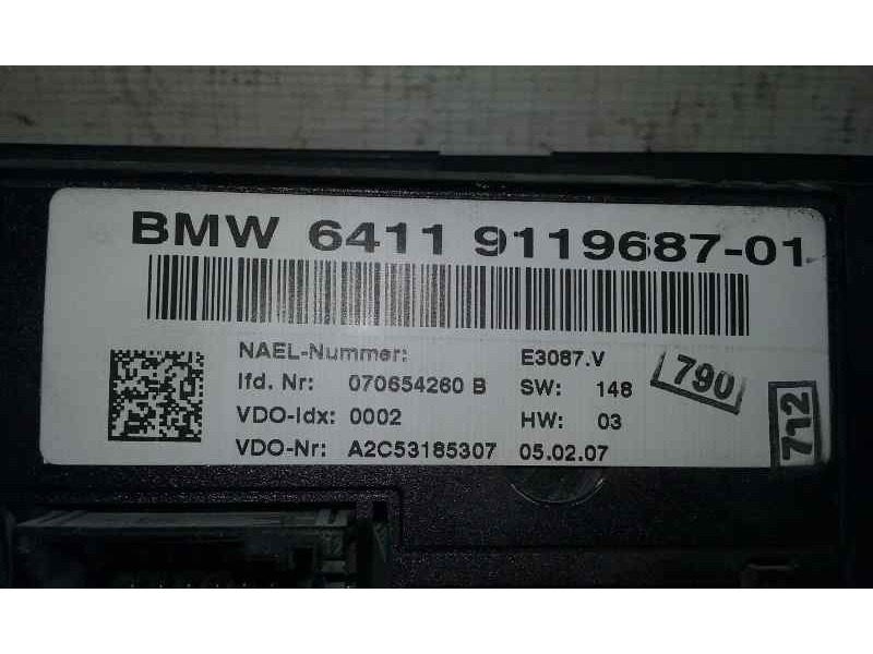 Recambio de mando climatizador para bmw serie 3 coupe (e92) 325i referencia OEM IAM A2C53185307 6411911968701 VDO