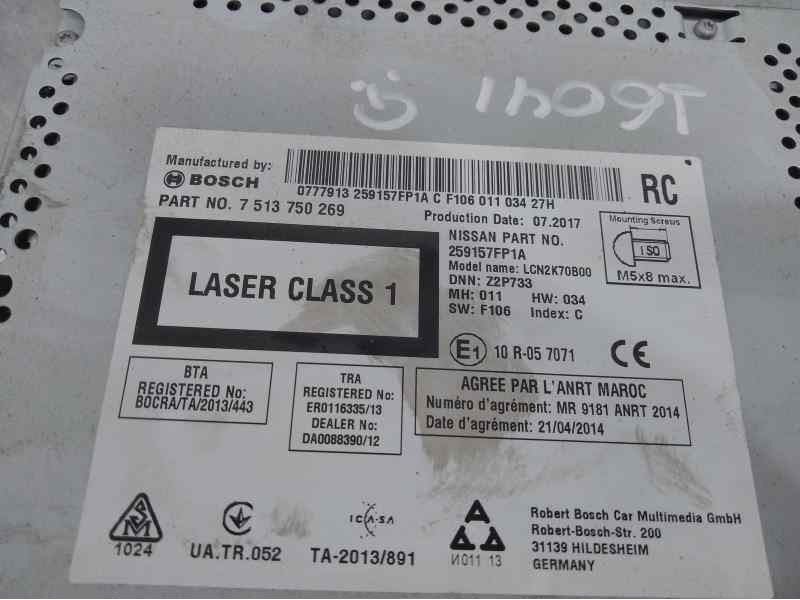 Recambio de sistema navegacion gps para nissan x-trail (t32) acenta referencia OEM IAM 259157FP1A  BOSCH