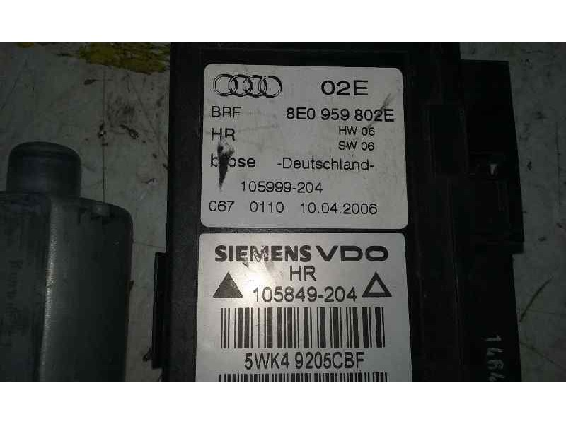 Recambio de motor elevalunas trasero derecho para audi a4 avant (8e) 2.0 tdi referencia OEM IAM 5WK49205CBF 8E0959802E ELECTRICO
