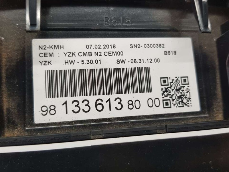 Recambio de cuadro instrumentos para citroën c3 feel referencia OEM IAM 9813361380  