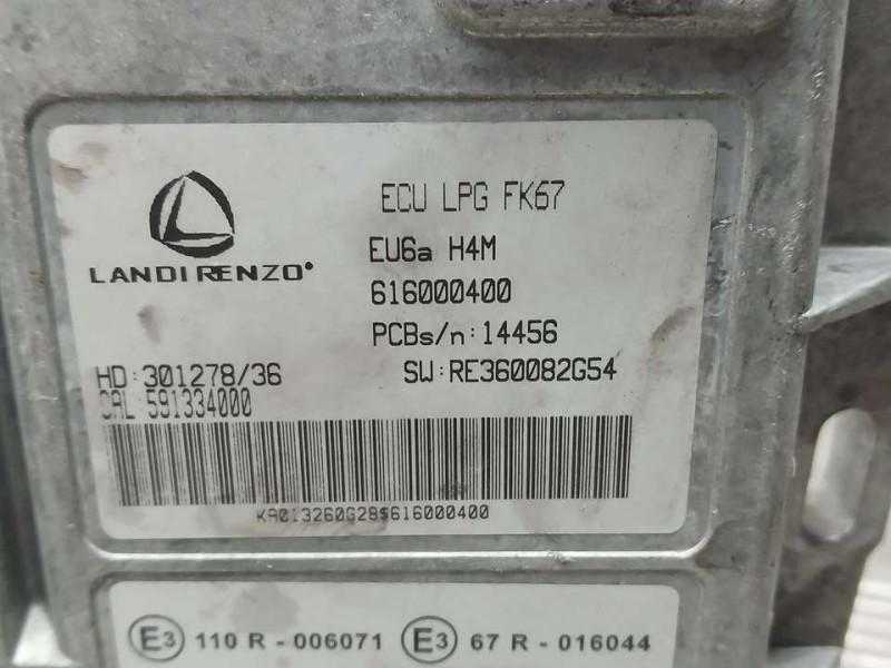 Recambio de centralita glp para dacia dokker essential referencia OEM IAM 616000400 591334000 LANDI RENZO