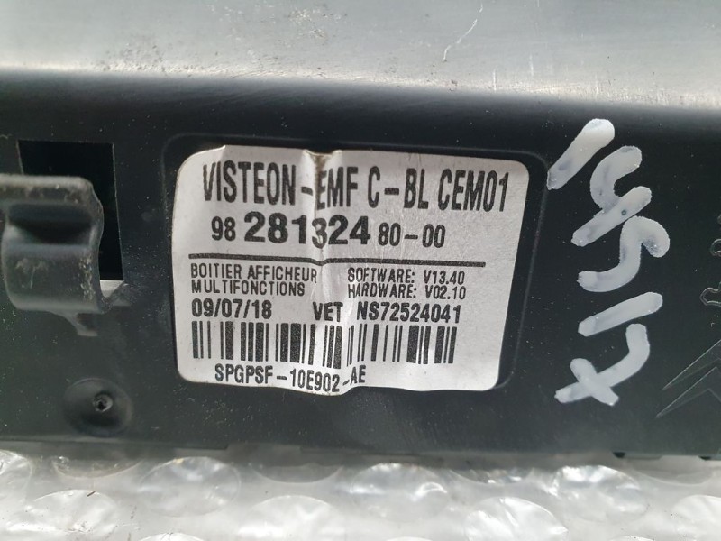 Recambio de pantalla multifuncion para peugeot expert furgón pro standard referencia OEM IAM 9828132480 NS72524041 