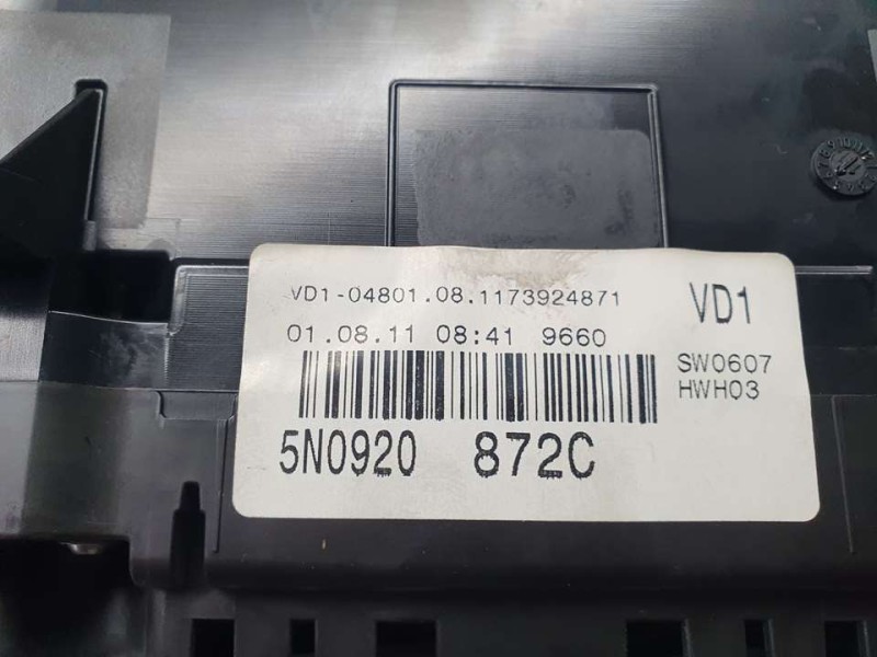 Recambio de cuadro instrumentos para volkswagen tiguan (5n2) t1 bluemotion referencia OEM IAM 5N0920872C A2C53438386 