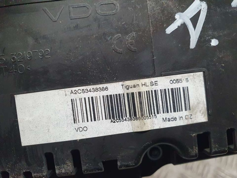 Recambio de cuadro instrumentos para volkswagen tiguan (5n2) t1 bluemotion referencia OEM IAM 5N0920872C A2C53438386 