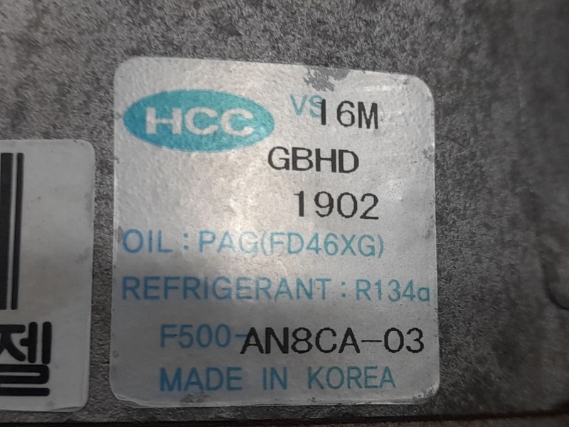 Recambio de compresor aire acondicionado para kia cee´d sporty wagon lx referencia OEM IAM F500AN8CA03  HCC