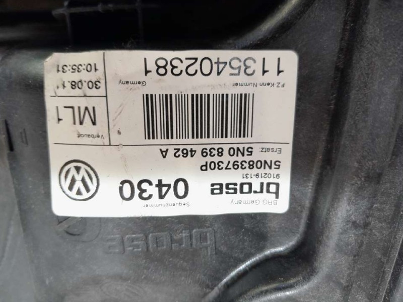 Recambio de elevalunas trasero derecho para volkswagen tiguan (5n2) t1 bluemotion referencia OEM IAM 5N0839730P  ELECTRICO BROSE