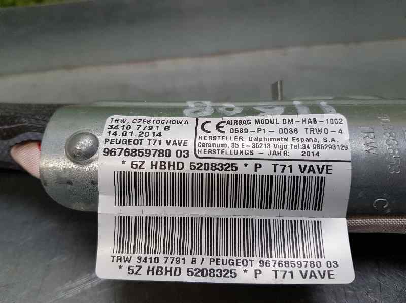 Recambio de airbag cortina delantero izquierdo para peugeot 308 sw active referencia OEM IAM 9805768480 34107791B TRW