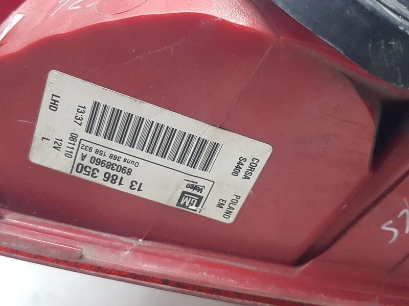 Recambio de piloto trasero izquierdo para opel corsa d 111 years referencia OEM IAM 13186359  