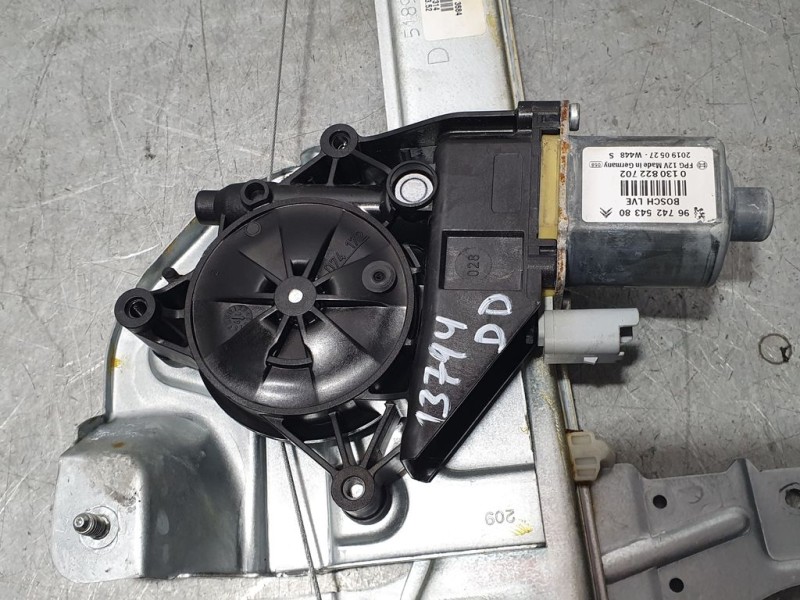 Recambio de elevalunas delantero derecho para peugeot 208 style referencia OEM IAM 9673154380 A002C501 HILEX ELECTRICO 2 PINS