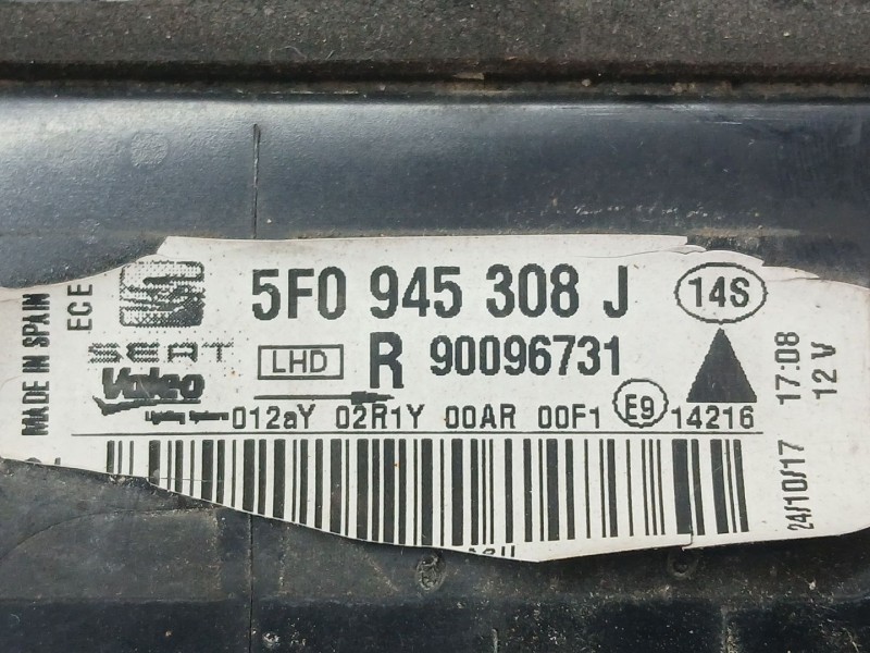 Recambio de piloto trasero derecho interior para seat leon (5f1) 1.4 tsi referencia OEM IAM 5F0945308J ROZADO 