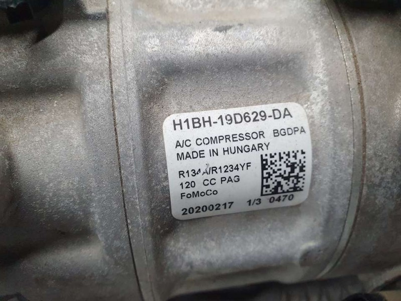 Recambio de compresor aire acondicionado para ford fiesta (ce1) st-line referencia OEM IAM H1BH19D629DA 20200217 FOMOCO