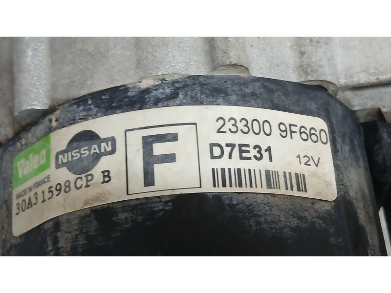 Recambio de motor arranque para nissan almera ii (n16) 1.5 referencia OEM IAM 2330009F660 VALEO D7E31