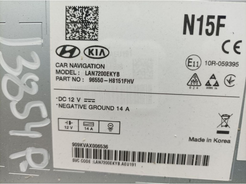 Recambio de sistema navegacion gps para kia stonic (ybcuv) tech referencia OEM IAM 96550H8151FHV LAN7200EKYB 