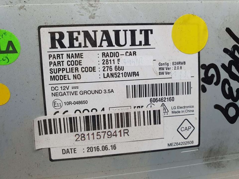 Recambio de sistema navegacion gps para renault clio iv authentique referencia OEM IAM 281157941R  