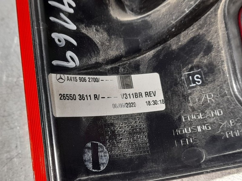 Recambio de piloto trasero derecho para mercedes-benz citan (w415) furgon 109 cdi extralang (a3) (415605) referencia OEM IAM A41
