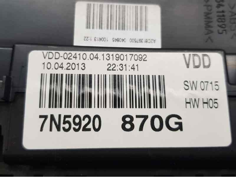 Recambio de cuadro instrumentos para seat alhambra (710) style referencia OEM IAM 7N5920870G A2C34980900 
