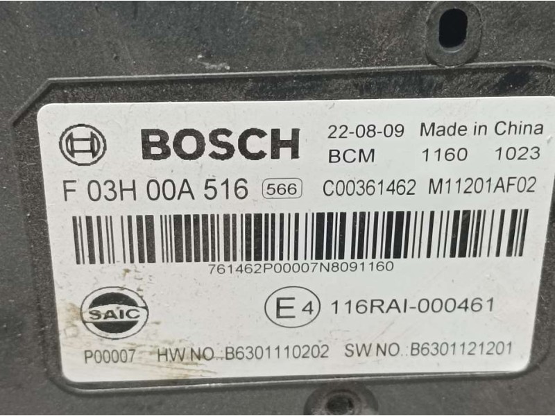 Recambio de modulo electronico para maxus e-deliver 9 l2 h1 referencia OEM IAM C00361462 F03H00A516 BOSCH SAIC