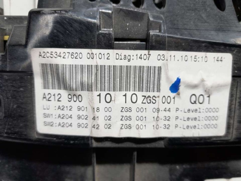 Recambio de cuadro instrumentos para mercedes-benz clase e (w212) familiar 220 cdi blueefficiency (212.202) referencia OEM IAM A