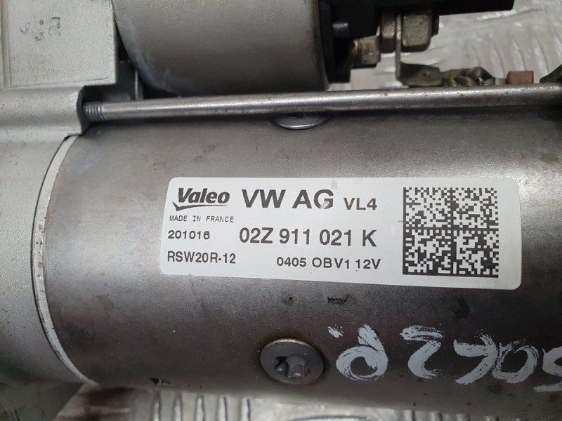 Recambio de motor arranque para skoda fabia active referencia OEM IAM 02Z911021K RSW20R12 VALEO