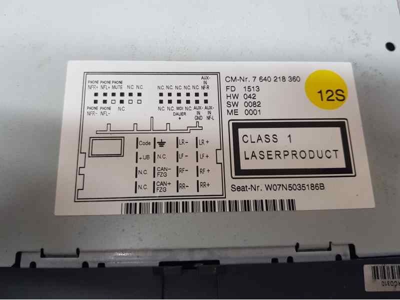 Recambio de sistema audio / radio cd para seat alhambra (710) style referencia OEM IAM 7N5035186B 7640218360 BOSCH