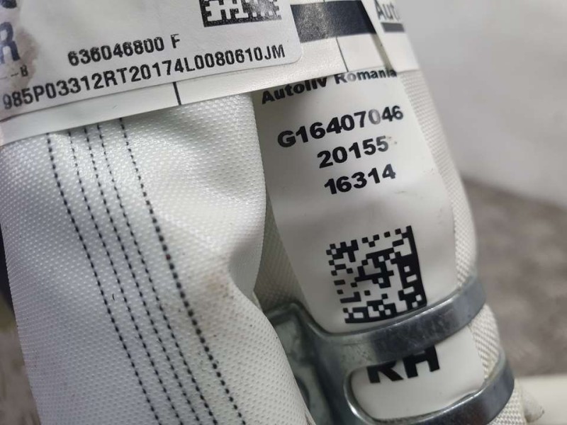 Recambio de airbag cortina delantero derecho para renault clio v zen referencia OEM IAM 636046800F G16407046 