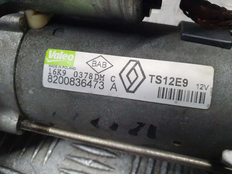 Recambio de motor arranque para renault scenic iii dynamique referencia OEM IAM 8200836473 TS12E9 VALEO