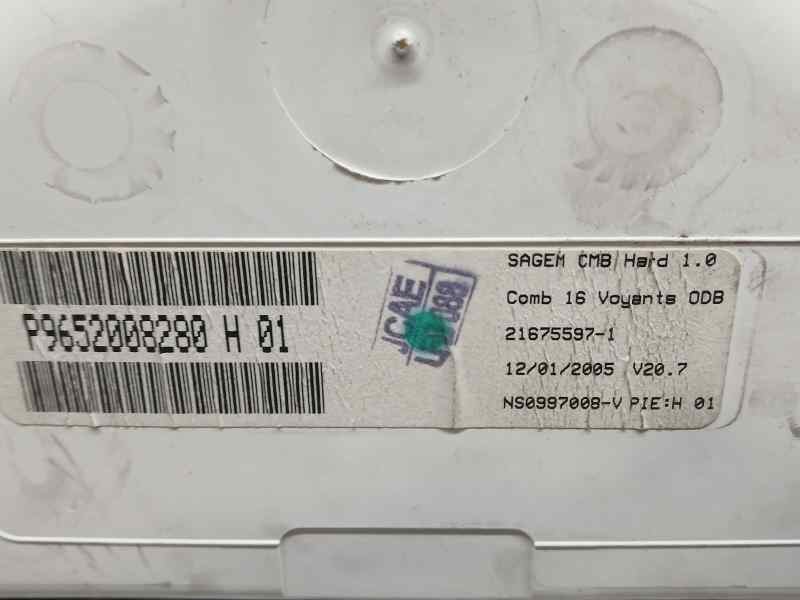 Recambio de cuadro instrumentos para citroën c3 hdi 92 xtr referencia OEM IAM 9652008280 NS0997008V 