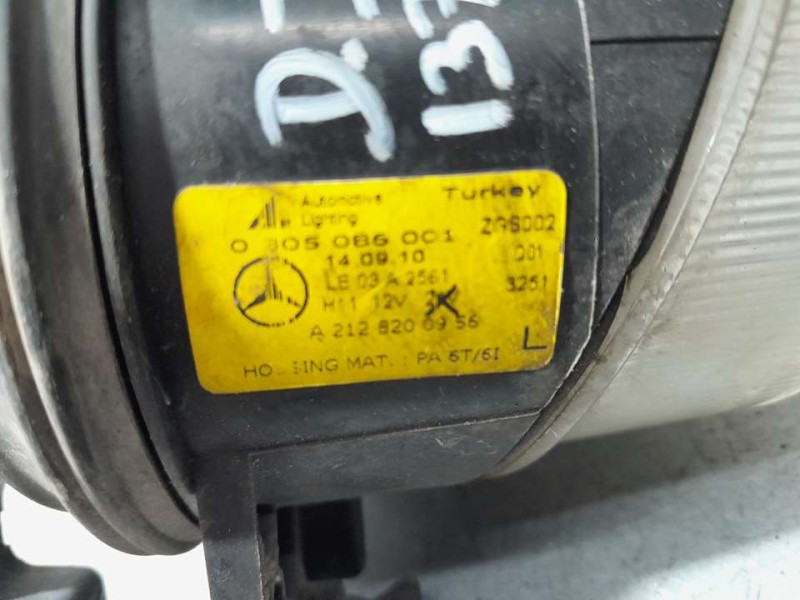 Recambio de faro antiniebla izquierdo para mercedes-benz clase e (w212) familiar 220 cdi blueefficiency (212.202) referencia OEM