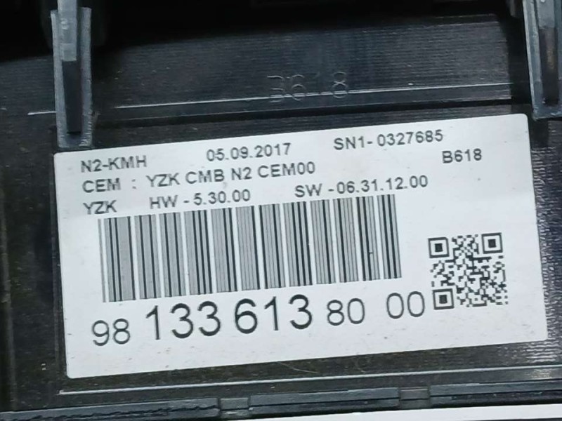 Recambio de cuadro instrumentos para citroën c3 feel referencia OEM IAM 9813361380  