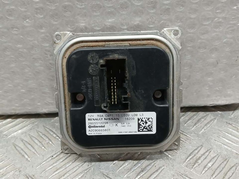 Recambio de centralita faro para renault talisman grandtour life referencia OEM IAM 260551225R A2C90665801 CONTINENTAL LED LADO 