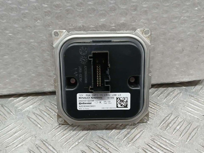 Recambio de centralita faro para renault talisman grandtour life referencia OEM IAM 260551225R A2C90665801 CONTINENTAL LED LADO 