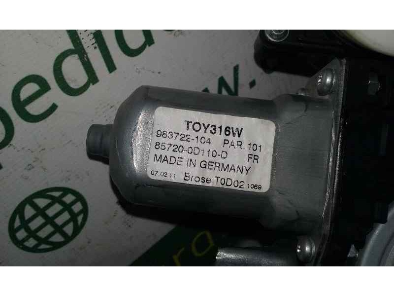 Recambio de elevalunas delantero izquierdo para toyota yaris active referencia OEM IAM 983712100 857020F010 