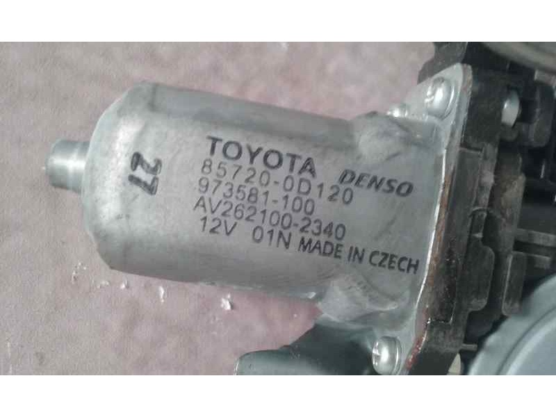 Recambio de elevalunas trasero derecho para toyota yaris active referencia OEM IAM AV262100 857200D120 DENSO