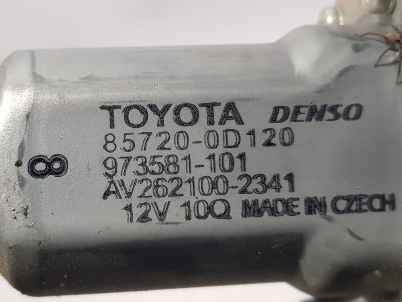 Recambio de elevalunas trasero derecho para toyota yaris active referencia OEM IAM 857200D120 973581101 DENSO ELECTRICO 6 PINS