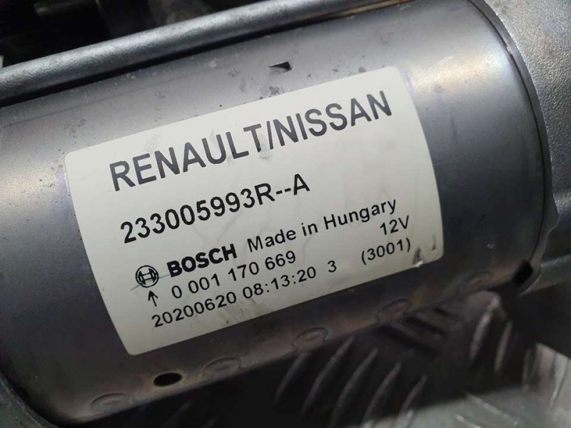 Recambio de motor arranque para renault clio v zen referencia OEM IAM 233005993R 0001170669 BOSCH