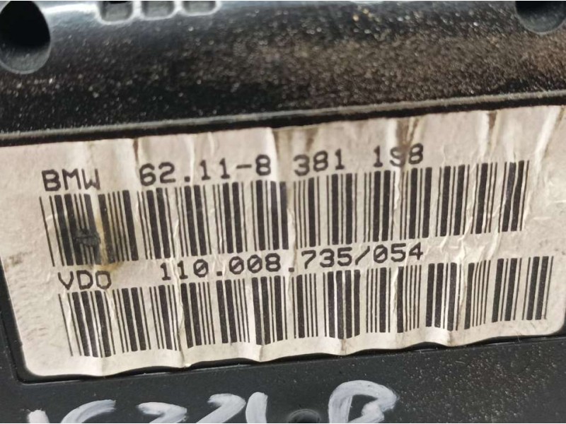 Recambio de cuadro instrumentos para bmw serie 5 berlina (e39) 530d referencia OEM IAM 62118381198 110008735054 VDO