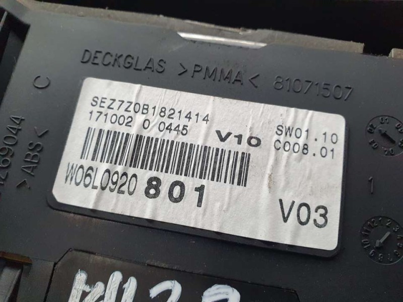 Recambio de cuadro instrumentos para seat ibiza (6l1) cool referencia OEM IAM 06L0920801 110080104009A VDO