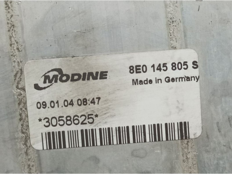 Recambio de intercooler para audi a4 berlina (8e) 1.9 tdi (96kw) referencia OEM IAM 8E0145805S 6058625 MODINE