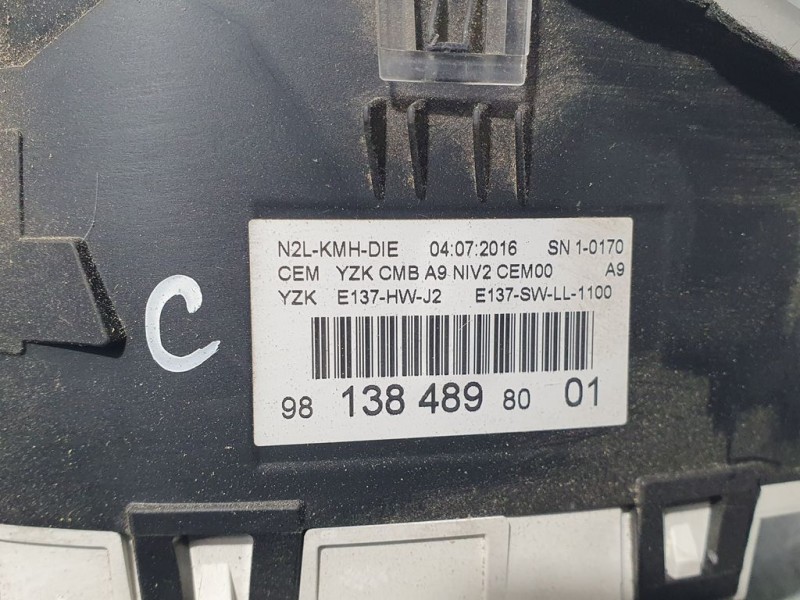 Recambio de cuadro instrumentos para peugeot 208 access referencia OEM IAM 9813848980  
