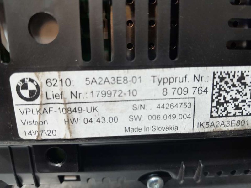 Recambio de cuadro instrumentos para bmw serie 1 lim. (f40) 118i m sport referencia OEM IAM 5A2A3E8  