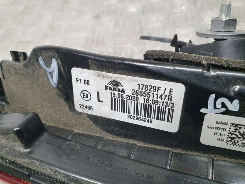 Recambio de piloto trasero izquierdo para renault clio v zen referencia OEM IAM 265551147R 17829F INTERIOR