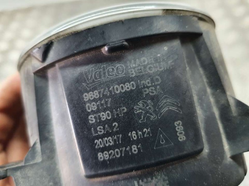 Recambio de faro antiniebla derecho para peugeot 308 style referencia OEM IAM 9687410080 89207181 VALEO