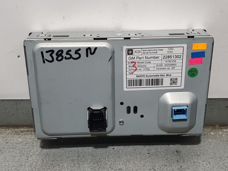 Recambio de sistema navegacion gps para chevrolet cruze lt referencia OEM IAM 22851302 14780358 SANYO