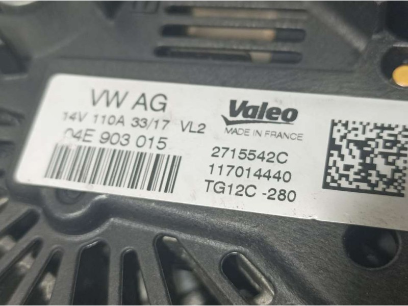 Recambio de alternador para seat ateca (kh7) style referencia OEM IAM 04E903015 2715542C VALEO