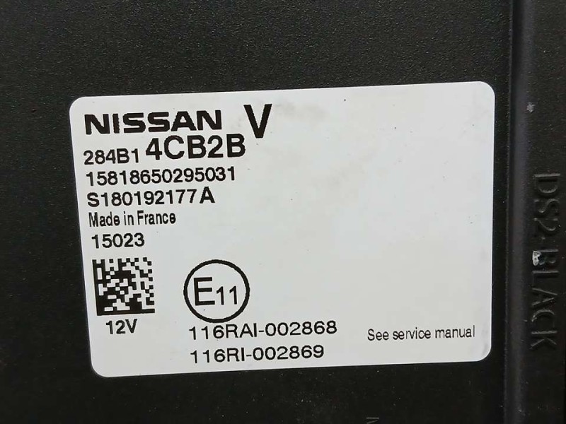 Recambio de caja reles / fusibles para nissan qashqai (j11) acenta referencia OEM IAM 284B14CB2B S180192177A 