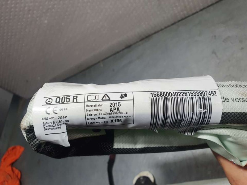 Recambio de airbag cortina delantero derecho para mercedes-benz clase gla (w156) gla 200 (156.943) referencia OEM IAM A156860040