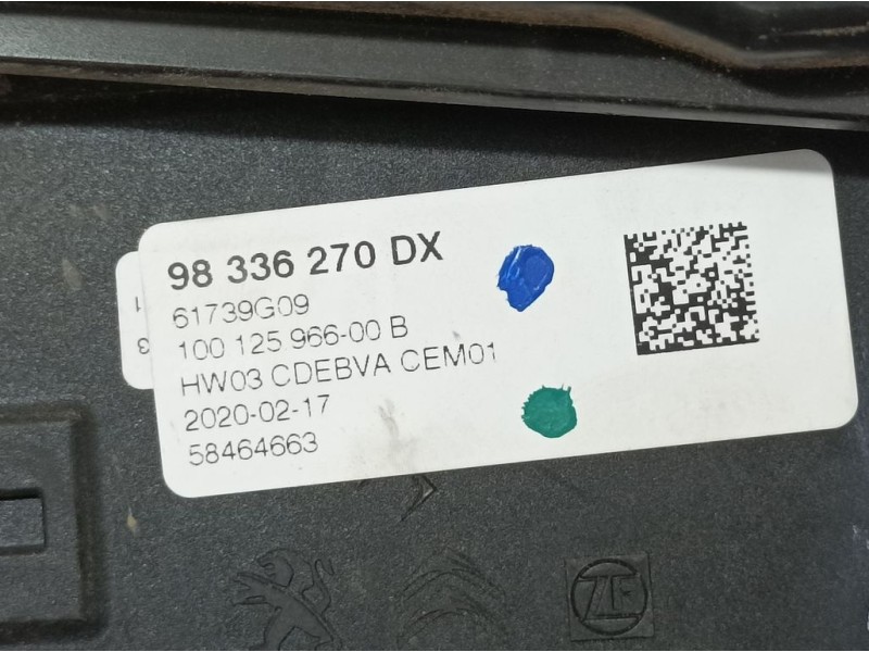 Recambio de palanca cambio para peugeot 208 (p2) allure referencia OEM IAM 98336270DX 58464663 AUTOMATICO