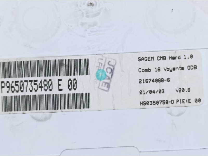 Recambio de cuadro instrumentos para citroën c3 1.4 hdi exclusive referencia OEM IAM 9650735480 216740686 SAGEM